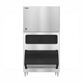 Hoshizaki KM-1900SWJ/B-1150SS 1880 lb/Day Crescent Cube Commercial Ice Machine & Ice Maker with Bin, Water Cooled, 1148 lb Storage, 208/230V