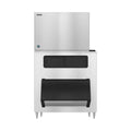 Hoshizaki KM-1900SWJ/B-1500SS 1880 lb/Day Crescent Cube Commercial Ice Machine & Ice Maker with Bin, Water Cooled, 1500 lb Storage, 208/230V