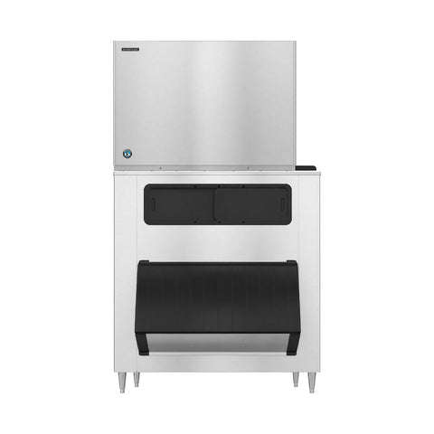 Hoshizaki KM-1900SWJ/B-1500SS 1880 lb/Day Crescent Cube Commercial Ice Machine & Ice Maker with Bin, Water Cooled, 1500 lb Storage, 208/230V