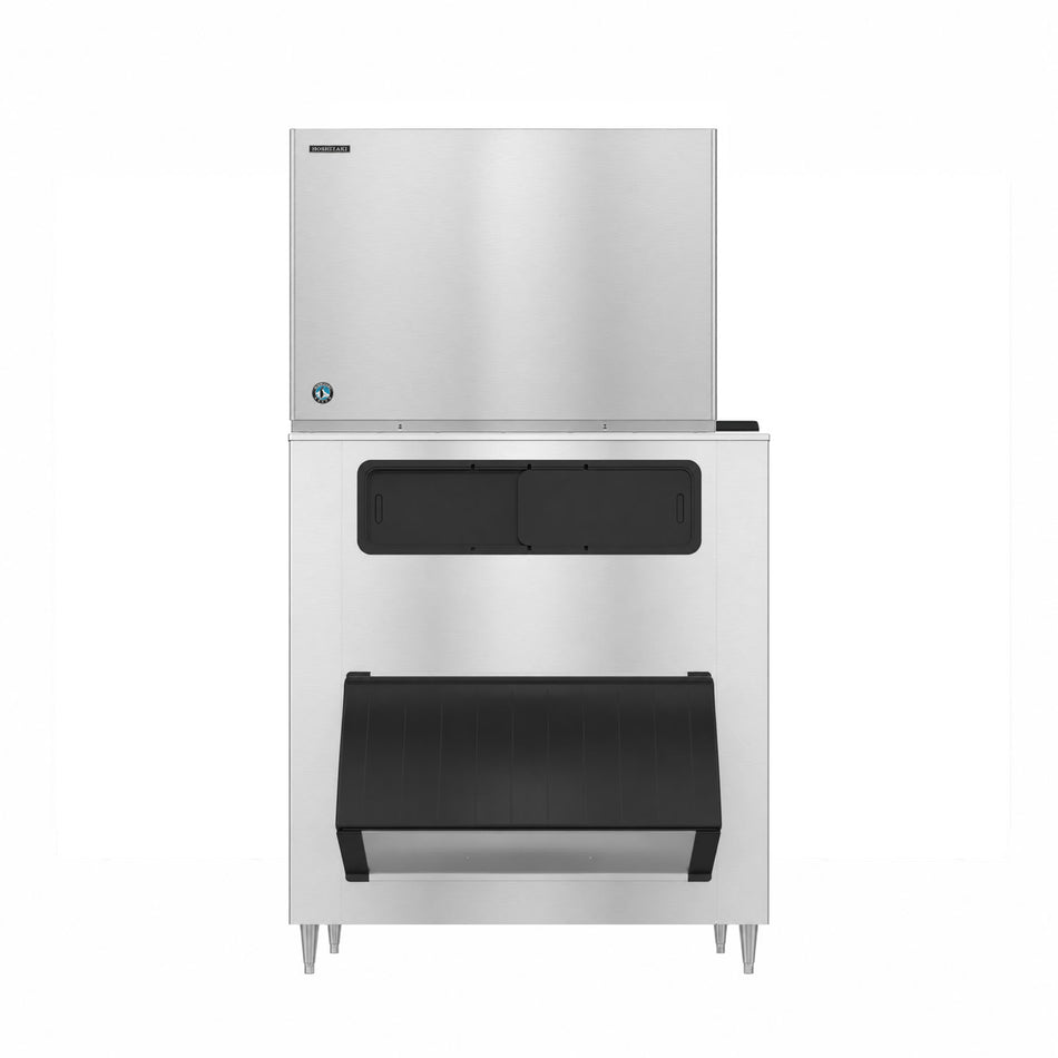 Hoshizaki KM-1900SWJ/B-1650SS 1880 lb/Day Crescent Cube Commercial Ice Machine & Ice Maker with Bin, Water Cooled, 1605 lb Storage, 208/230V