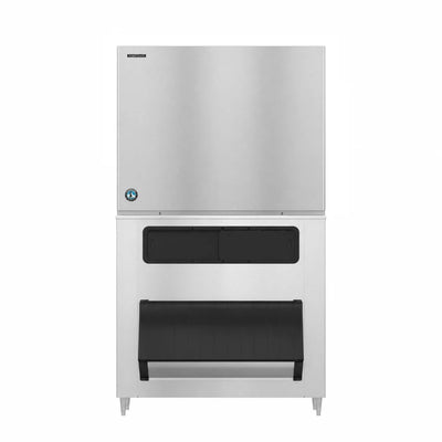 Hoshizaki KM-2200SWJ3/B-1300SS 2221 lb/Day Crescent Cube Commercial Ice Machine & Ice Maker with Bin, Water Cooled, 1304 lb Storage, 208/230V