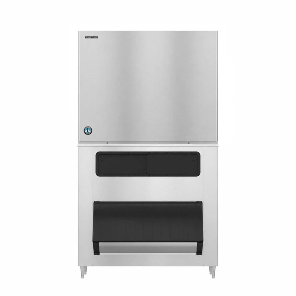 Hoshizaki KM-2200SWJ3/B-1300SS 2221 lb/Day Crescent Cube Commercial Ice Machine & Ice Maker with Bin, Water Cooled, 1304 lb Storage, 208/230V