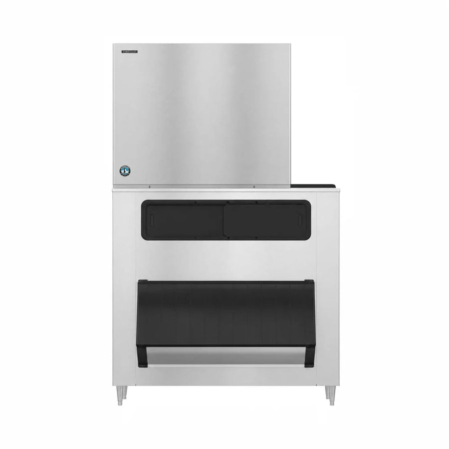 Hoshizaki KM-2200SWJ3/B-1500SS 2221 lb/Day Crescent Cube Commercial Ice Machine & Ice Maker with Bin, Water Cooled, 1500 lb Storage, 208/230V