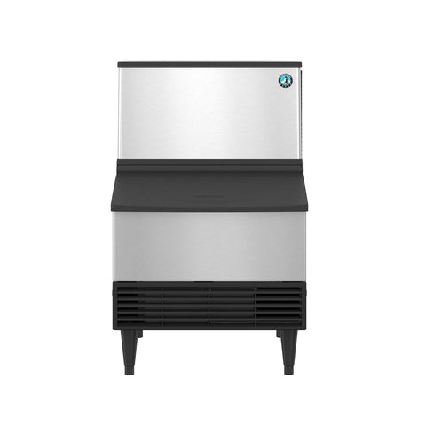 Hoshizaki KM-231BAK crescent cube ice machine with bin, front view