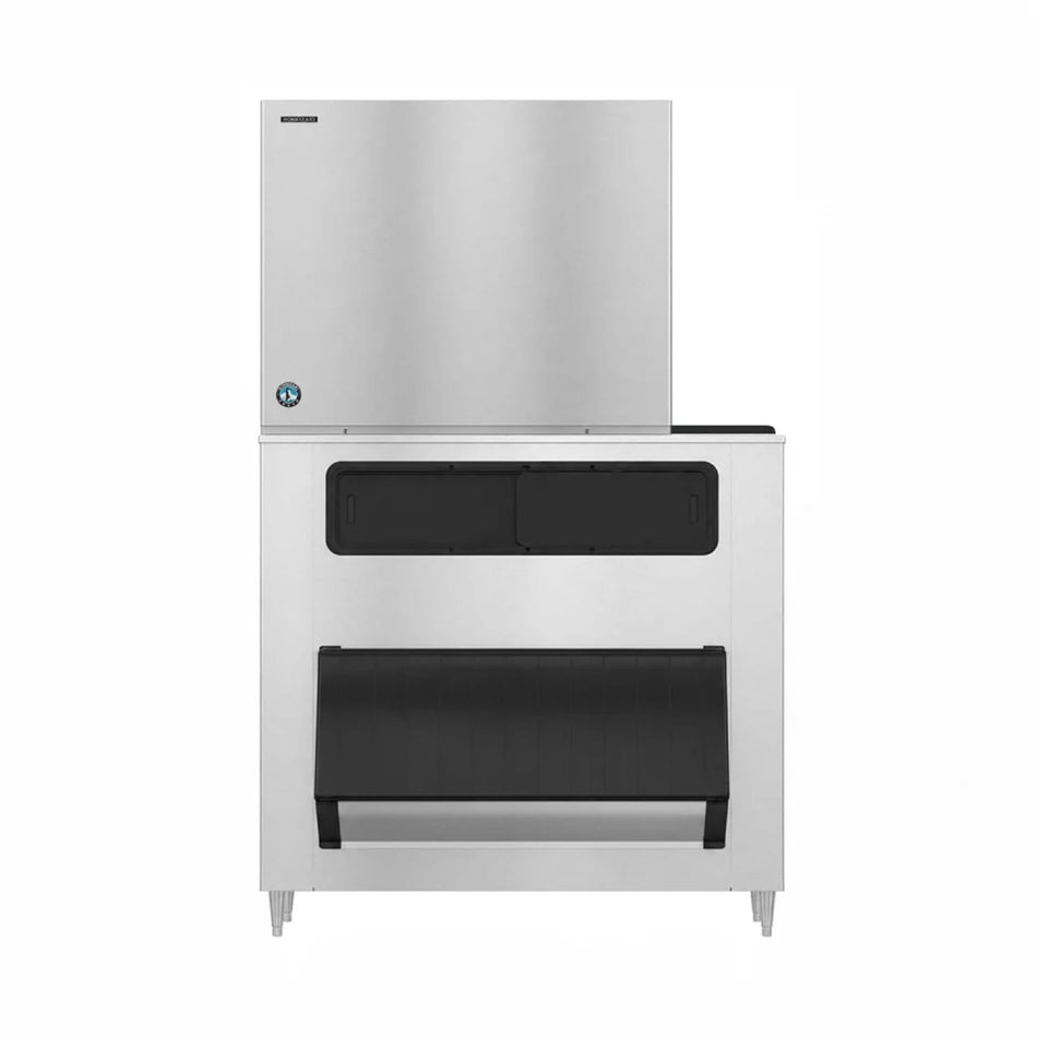 Hoshizaki KM-2600SWJ3/B-1500SS 2482 lb/Day Crescent Cube Commercial Ice Machine & Ice Maker with Bin, Water Cooled, 1500 lb Storage, 208/230V