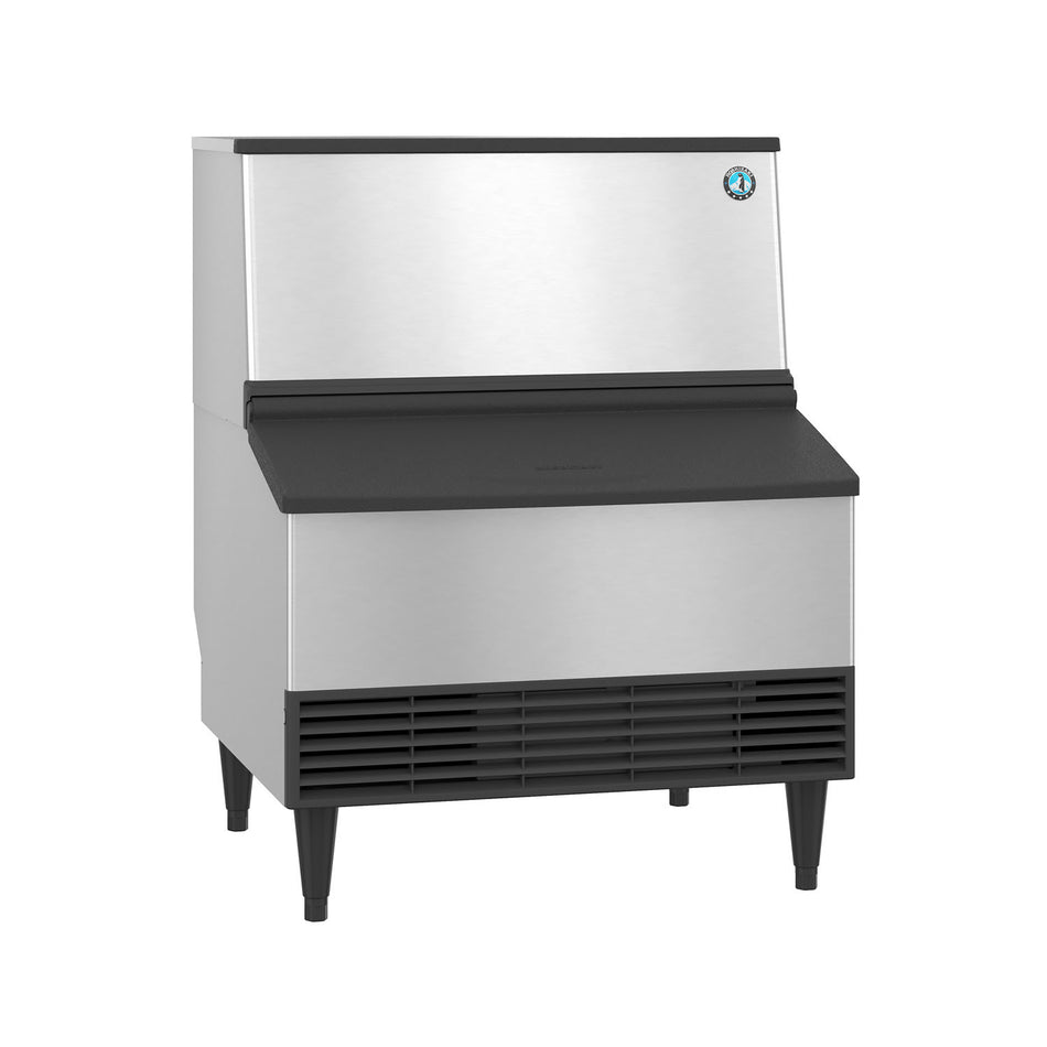 Hoshizaki KM-301BWJ 285 lb/Day Crescent Cube Commercial Ice Machine & Ice Maker with Bin, Water Cooled, 100 lb Storage, 115V