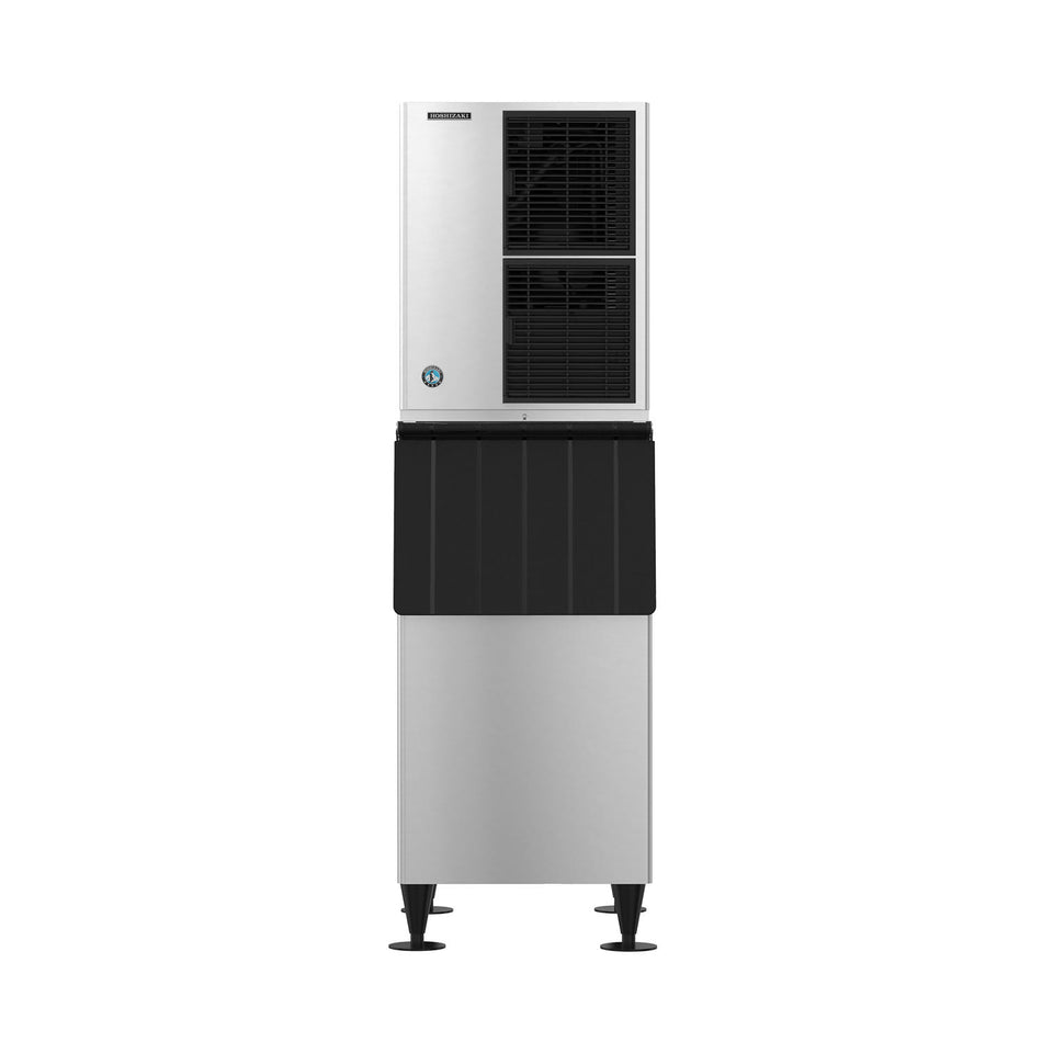 Hoshizaki KM-322MAK/B-300SF 489 lb/Day Crescent Cube Commercial Ice Machine & Ice Maker with Bin, Air Cooled, 300 lb Storage, 115V