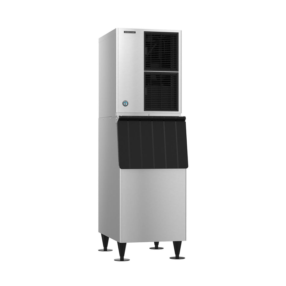 Hoshizaki KM-322MAK/B-300SF 489 lb/Day Crescent Cube Commercial Ice Machine & Ice Maker with Bin, Air Cooled, 300 lb Storage, 115V