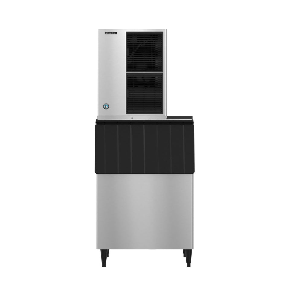 Hoshizaki KM-322MAK/B-500SF 489 lb/Day Crescent Cube Commercial Ice Machine & Ice Maker with Bin, Air Cooled, 500 lb Storage, 115V