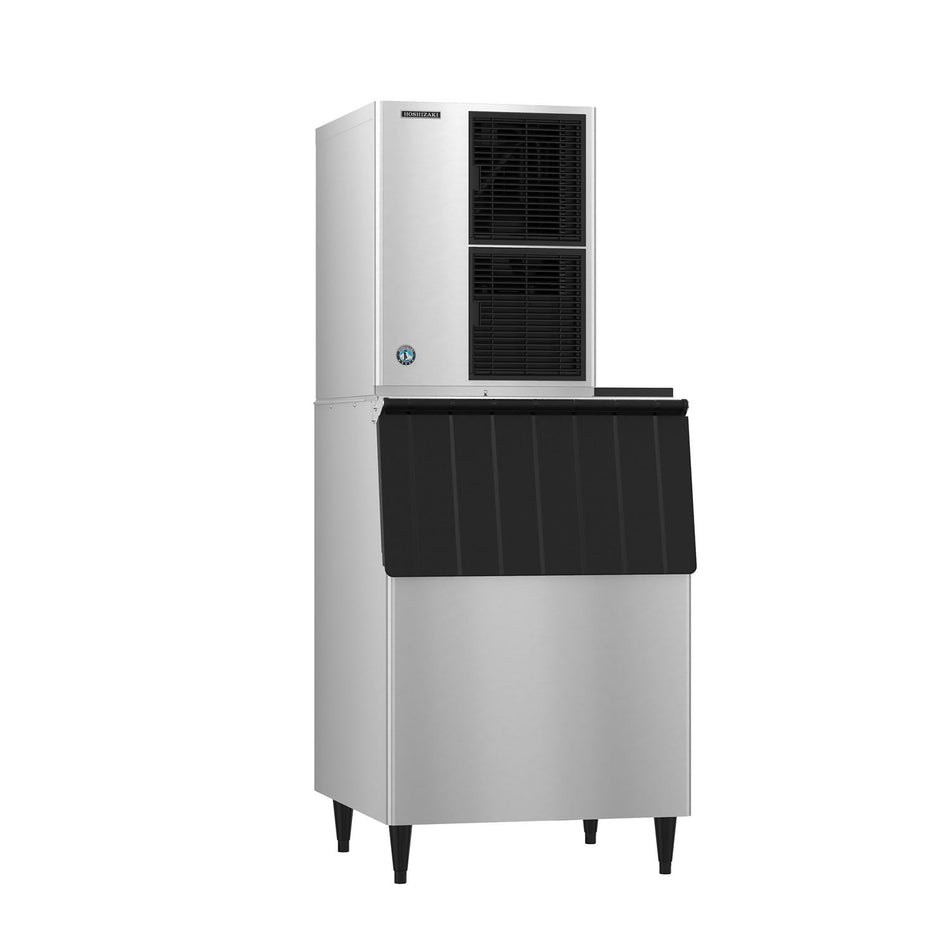 Hoshizaki KM-322MAK/B-500SF 489 lb/Day Crescent Cube Commercial Ice Machine & Ice Maker with Bin, Air Cooled, 500 lb Storage, 115V