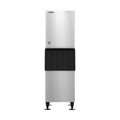 Hoshizaki KM-660MWJ/B-300SF 647 lb/Day Crescent Cube Commercial Ice Machine & Ice Maker with Bin, Water Cooled, 300 lb Storage, 115V