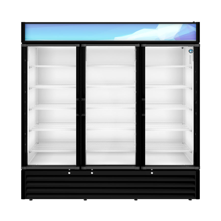 Hoshizaki RM-65-HC-BLK 78" Commercial Display Refrigerator, RM Series, 115V