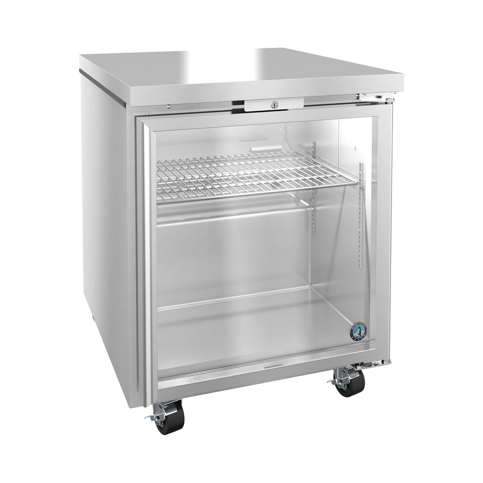 Hoshizaki UF27B-GLP01 27" 1-Door Commercial Undercounter Freezer, Steelheart Series, 115V