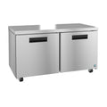 Hoshizaki UF60B 60" 2-Door Commercial Undercounter Freezer, Steelheart Series, 115V