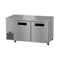 Hoshizaki ULF60B 60" 2-Door Commercial Undercounter Freezer, Steelheart, 115V