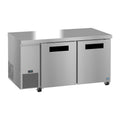 Hoshizaki ULR60B 60" 2-Door Commercial Undercounter Refrigerator, Steelheart Series, 115V