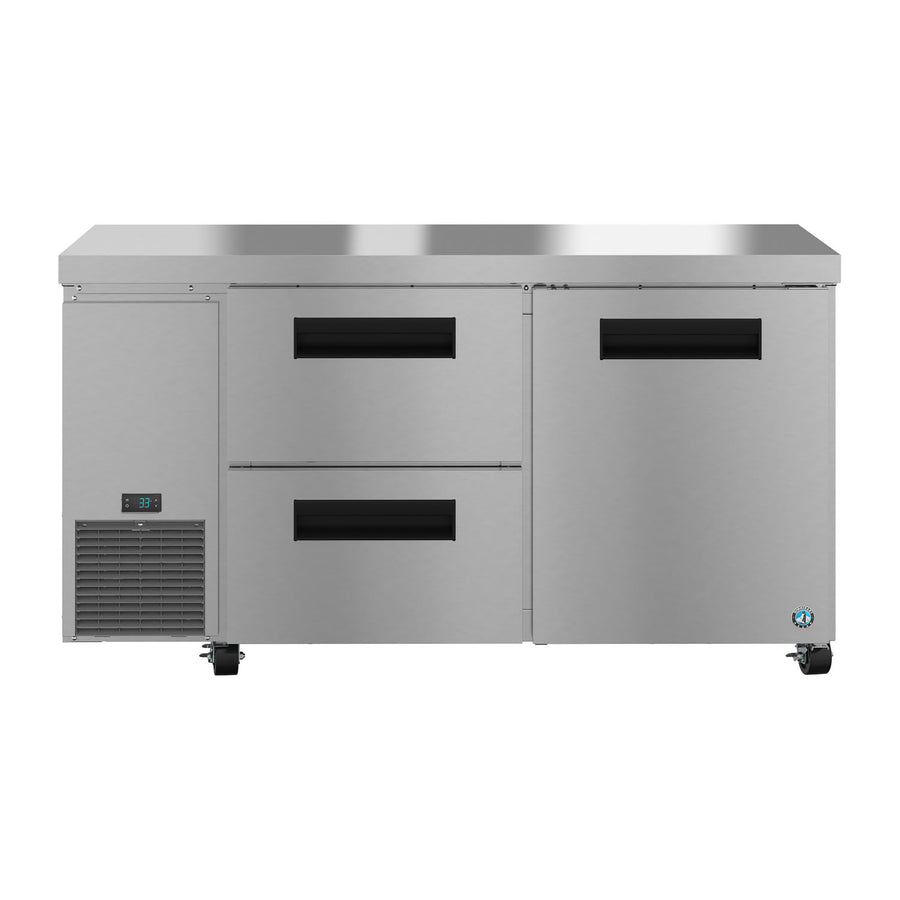 Hoshizaki ULR60B-D2 60" 1-Door Commercial Undercounter Refrigerator, Steelheart Series, 115V