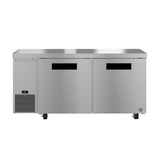 Hoshizaki ULR67B 67" 2-Door Commercial Undercounter Refrigerator, Steelheart Series, 115V