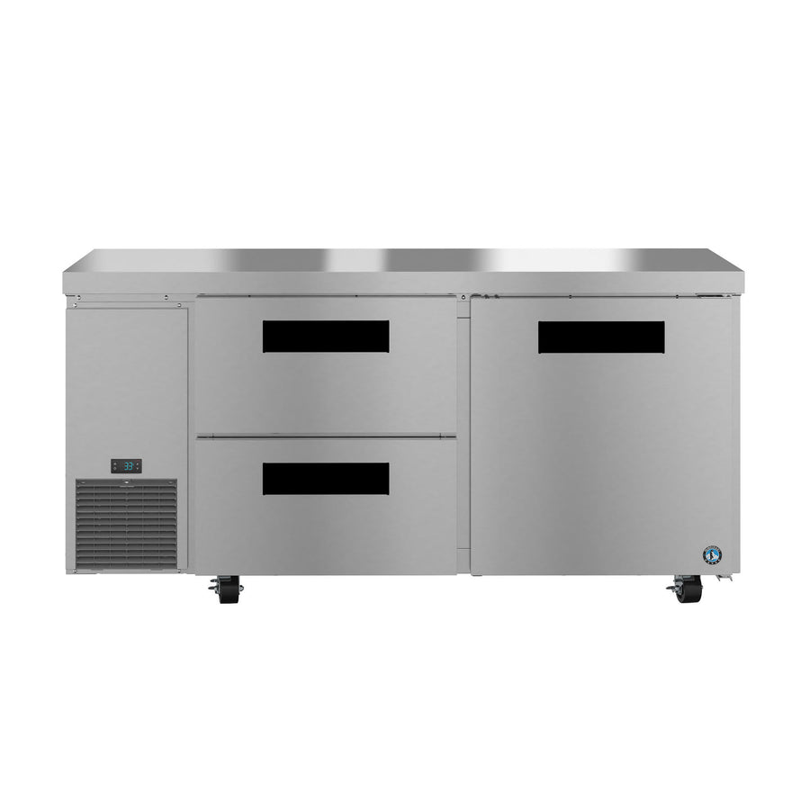 Hoshizaki ULR67B-D2 67" 1-Door Commercial Undercounter Refrigerator, Steelheart Series, 115V
