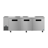 Hoshizaki ULR93B 93" 3-Door Commercial Undercounter Refrigerator, Steelheart Series, 115V