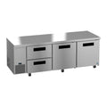 Hoshizaki ULR93B-D2 93" 2-Door Commercial Undercounter Refrigerator, Steelheart Series, 115V