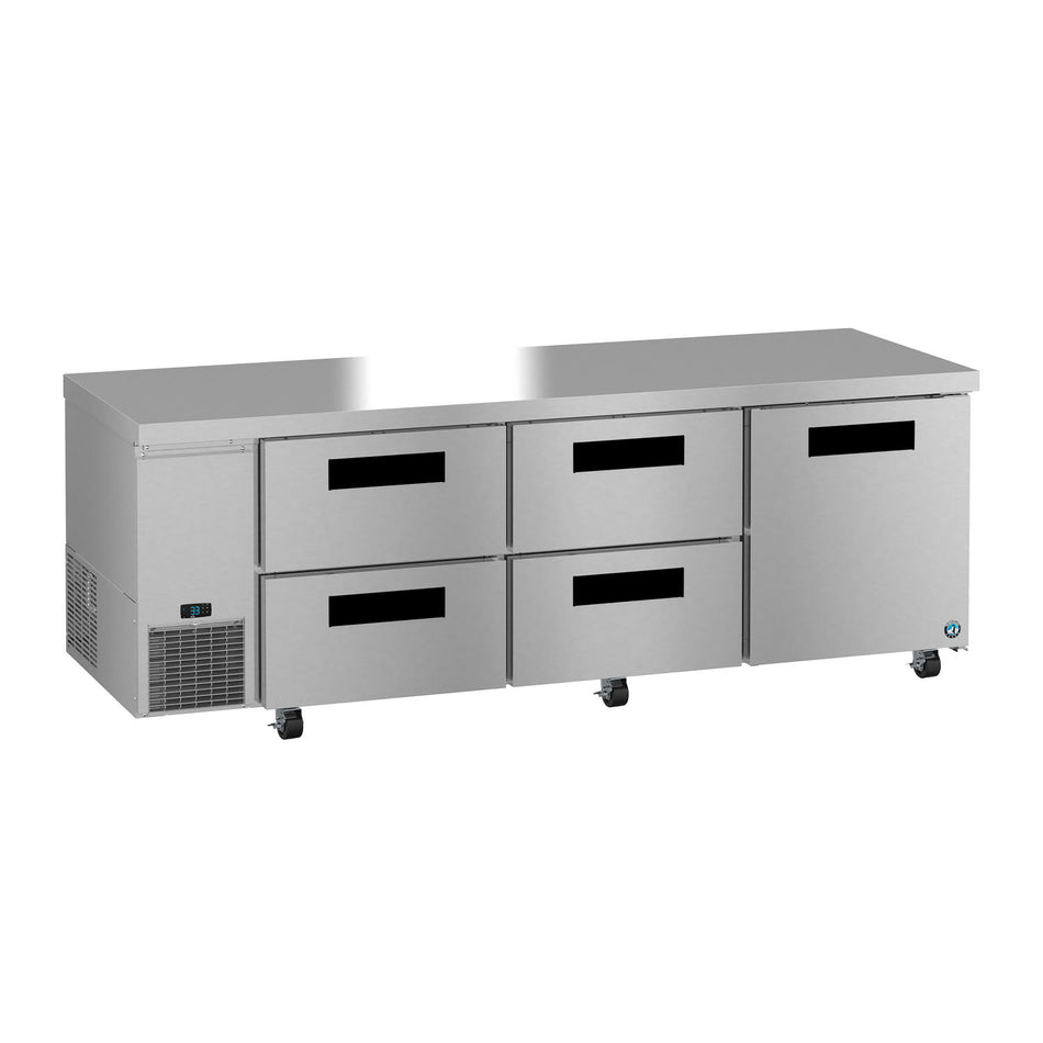Hoshizaki ULR93B-D4 93" 1-Door Commercial Undercounter Refrigerator, Steelheart Series, 115V