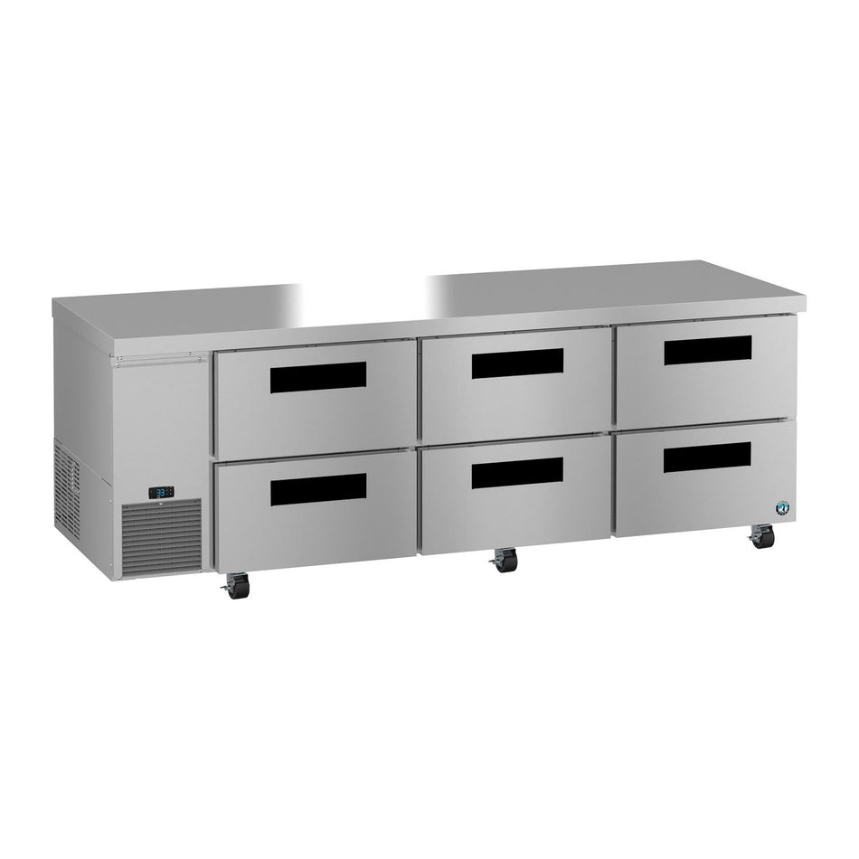 Hoshizaki ULR93B-D6 93" Commercial Undercounter Refrigerator, Steelheart Series, 115V