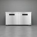 Hoshizaki UR60B-LP 60" 2-Door Commercial Undercounter Refrigerator, Steelheart, 115V