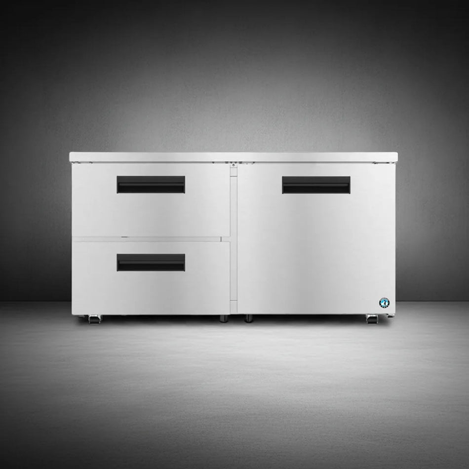 Hoshizaki UR60B-LPD2 60" 1-Door Commercial Undercounter Refrigerator, Steelheart, 115V