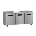 Hoshizaki UR72B-01 72" 3-Door Commercial Undercounter Refrigerator, Steelheart Series, 115V
