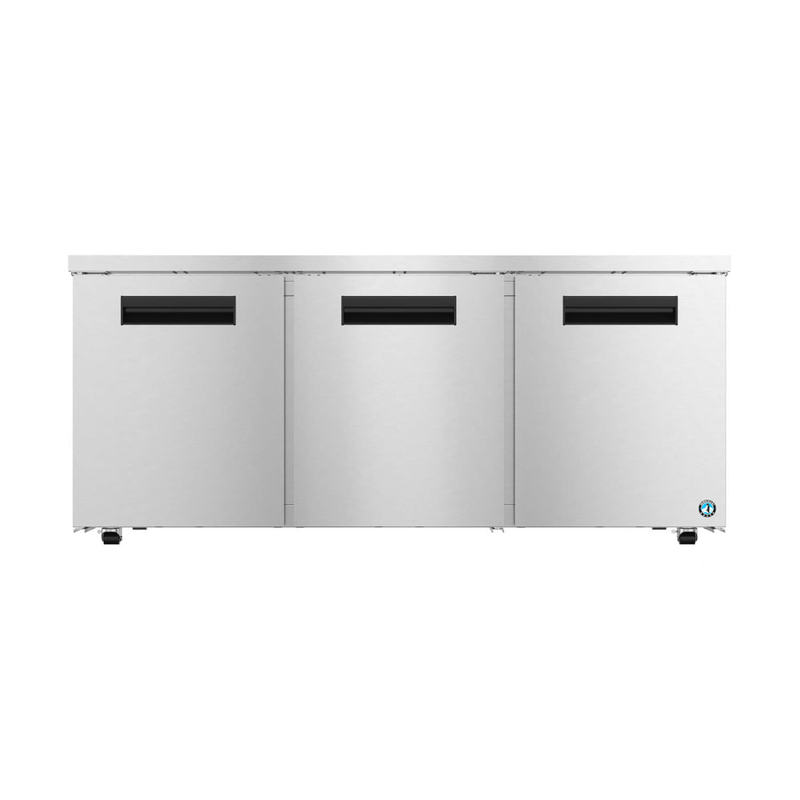 Hoshizaki UR72B-LP 72" 3-Door Commercial Undercounter Refrigerator, Steelheart, 115V