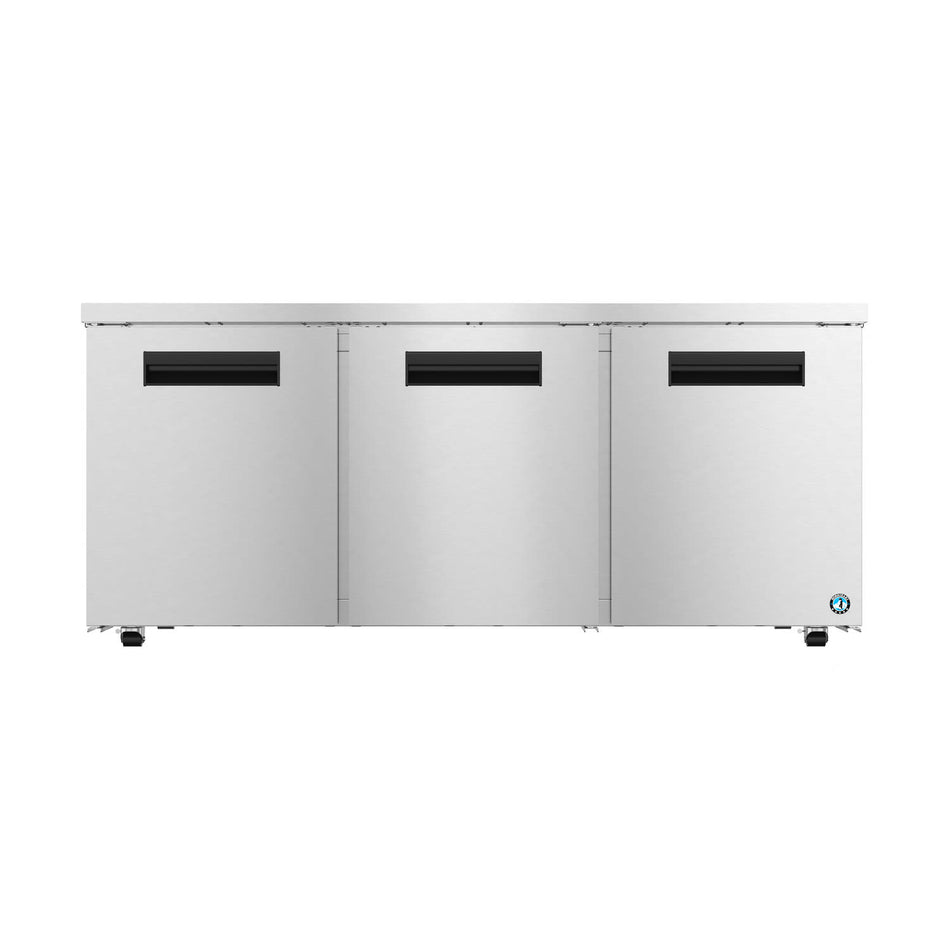 Hoshizaki UR72B-LP 72" 3-Door Commercial Undercounter Refrigerator, Steelheart, 115V