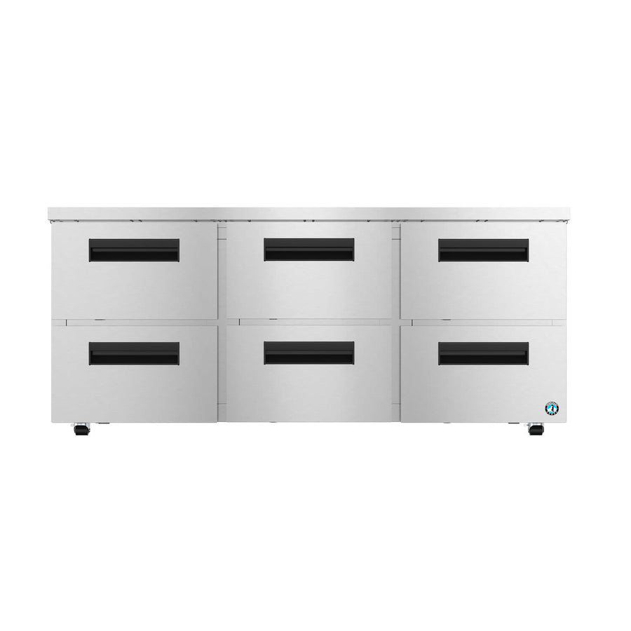 Hoshizaki UR72B-LPD6 72" Commercial Undercounter Refrigerator, Steelheart, 115V