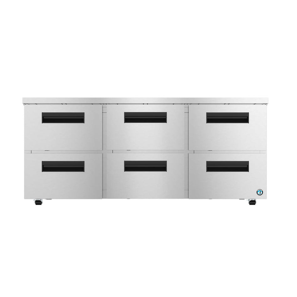 Hoshizaki UR72B-LPD6 72" Commercial Undercounter Refrigerator, Steelheart, 115V