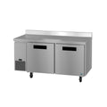 Hoshizaki WLF67B 67" 2-Door Commercial Worktop Freezer, Steelheart, 115V