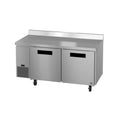 Hoshizaki WLF67B 67" 2-Door Commercial Worktop Freezer, Steelheart, 115V