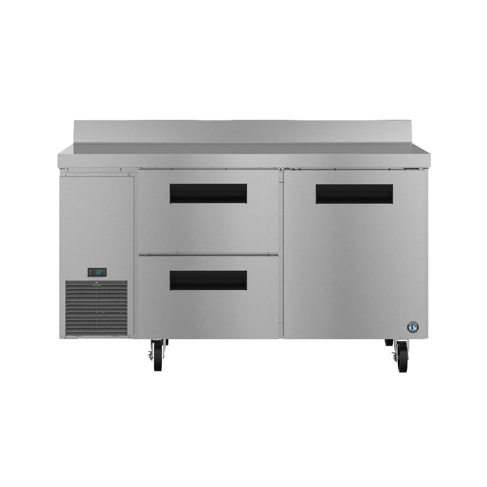 Hoshizaki WLR60B-D2 60" 1-Door Commercial Worktop Refrigerator, Steelheart Series, 115V