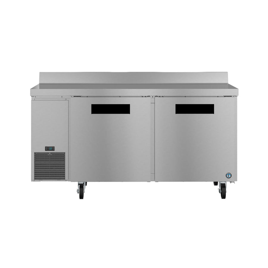Hoshizaki WLR67B 67" 2-Door Commercial Worktop Refrigerator, Steelheart Series, 115V