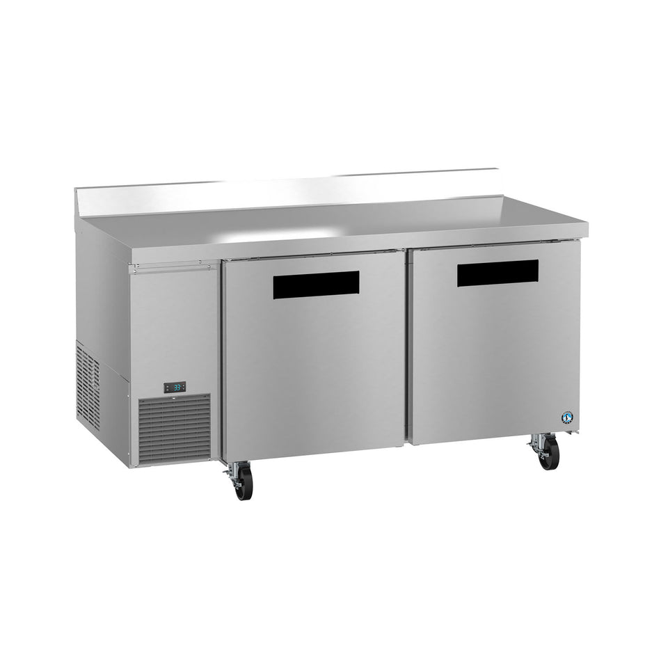 Hoshizaki WLR67B 67" 2-Door Commercial Worktop Refrigerator, Steelheart Series, 115V