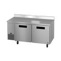 Hoshizaki WLR67B 67" 2-Door Commercial Worktop Refrigerator, Steelheart Series, 115V