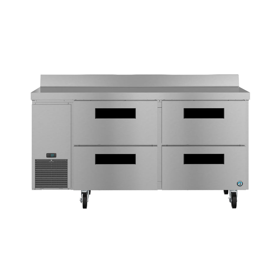 Hoshizaki WLR67B-D4 67" Commercial Worktop Refrigerator, Steelheart Series, 115V
