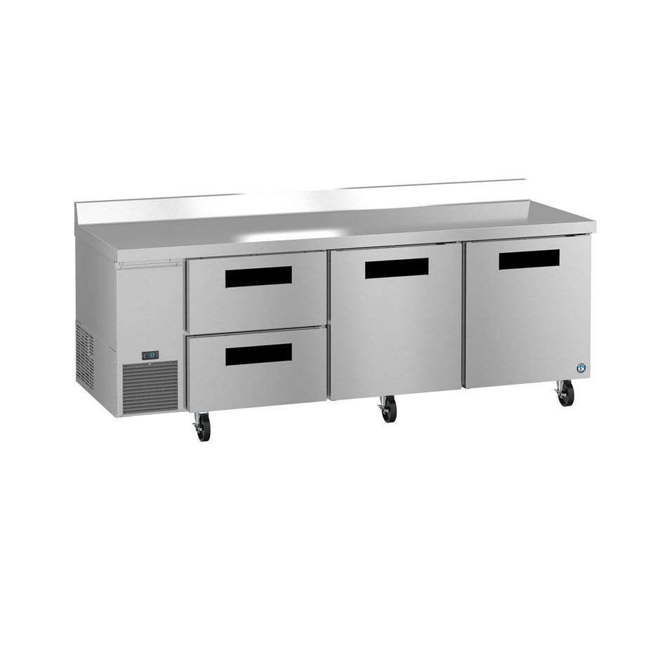 Hoshizaki WLR93B-D2 93" 2-Door Commercial Worktop Refrigerator, Steelheart Series, 115V