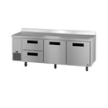 Hoshizaki WLR93B-D2 93" 2-Door Commercial Worktop Refrigerator, Steelheart Series, 115V