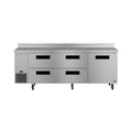 Hoshizaki WLR93B-D4 93" 1-Door Commercial Worktop Refrigerator, Steelheart Series, 115V
