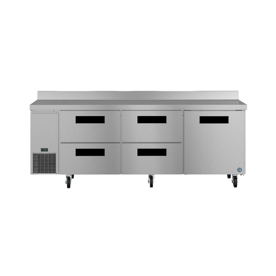 Hoshizaki WLR93B-D4 93" 1-Door Commercial Worktop Refrigerator, Steelheart Series, 115V
