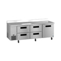 Hoshizaki WLR93B-D4 93" 1-Door Commercial Worktop Refrigerator, Steelheart Series, 115V