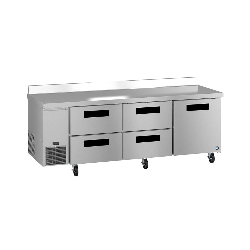 Hoshizaki WLR93B-D4 93" 1-Door Commercial Worktop Refrigerator, Steelheart Series, 115V