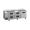 Hoshizaki WLR93B-D4 93" 1-Door Commercial Worktop Refrigerator, Steelheart Series, 115V