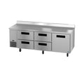 Hoshizaki WLR93B-D4 93" 1-Door Commercial Worktop Refrigerator, Steelheart Series, 115V