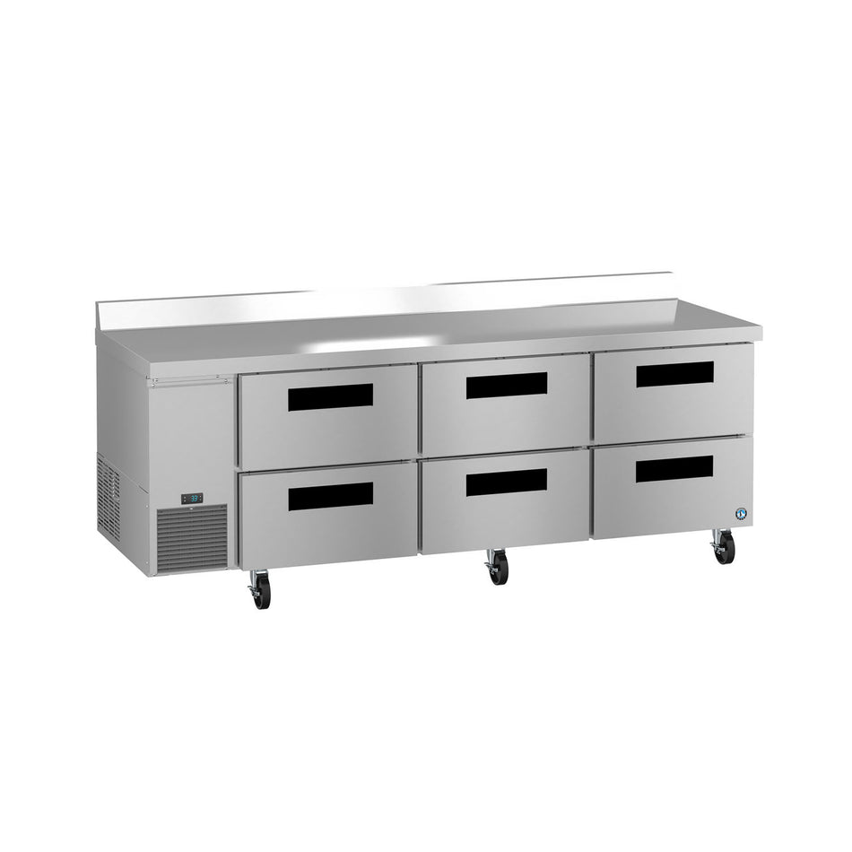 Hoshizaki WLR93B-D6 93" Commercial Worktop Refrigerator, Steelheart Series, 115V